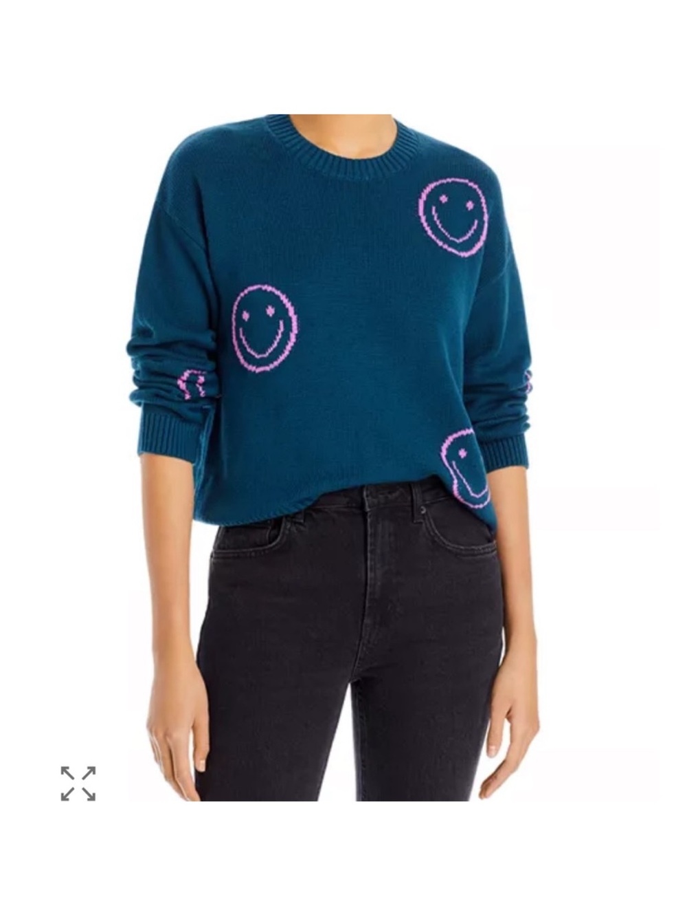 Rails Sweater with Smiley Face pattern